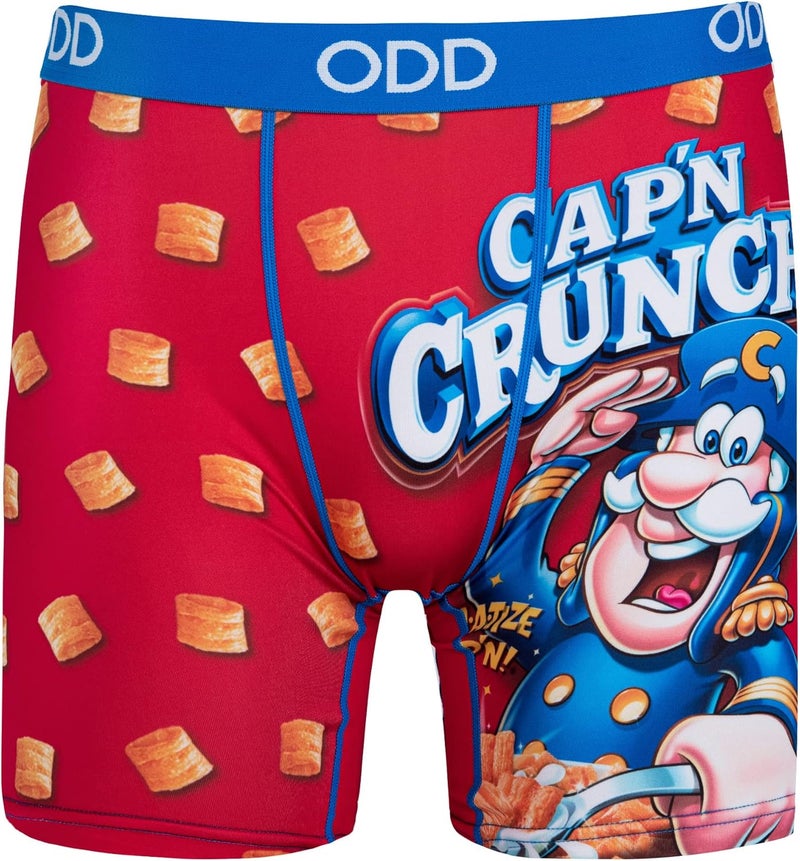 Odd Sox Cap'n Crunch Cereal Boxer Brief for Men, Fun Cool Breakfast Character Prints - Image 1